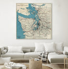 Vintage Map of The Puget Sound (1919) by Adam Shaw on GIANT ART - white photo illustration