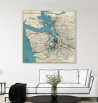 Vintage Map of The Puget Sound (1919) by Adam Shaw on GIANT ART - white photo illustration