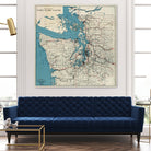 Vintage Map of The Puget Sound (1919) by Adam Shaw on GIANT ART - white photo illustration