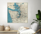 Vintage Map of The Puget Sound (1919) by Adam Shaw on GIANT ART - white photo illustration