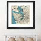 Vintage Map of The Puget Sound (1919) by Adam Shaw on GIANT ART - white photo illustration