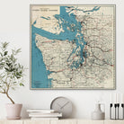 Vintage Map of The Puget Sound (1919) by Adam Shaw on GIANT ART - white photo illustration