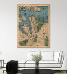 Vintage Map of Sydney Australia (1922) by Adam Shaw on GIANT ART - white photo illustration