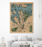 Vintage Map of Sydney Australia (1922) by Adam Shaw on GIANT ART - white photo illustration