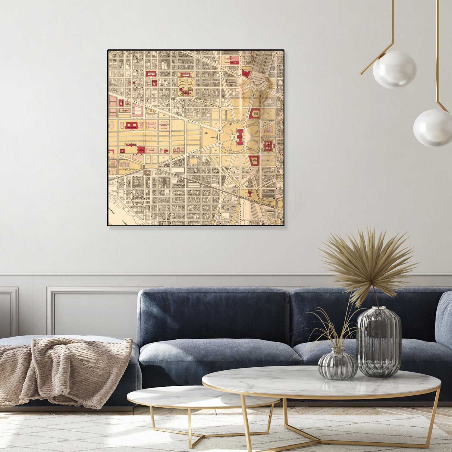 Vintage Map of Washington DC (1917) by Adam Shaw on GIANT ART - white photo illustration