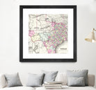 Vintage Map of Texas (1855) by Adam Shaw on GIANT ART - white photo illustration