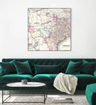 Vintage Map of Texas (1855) by Adam Shaw on GIANT ART - white photo illustration