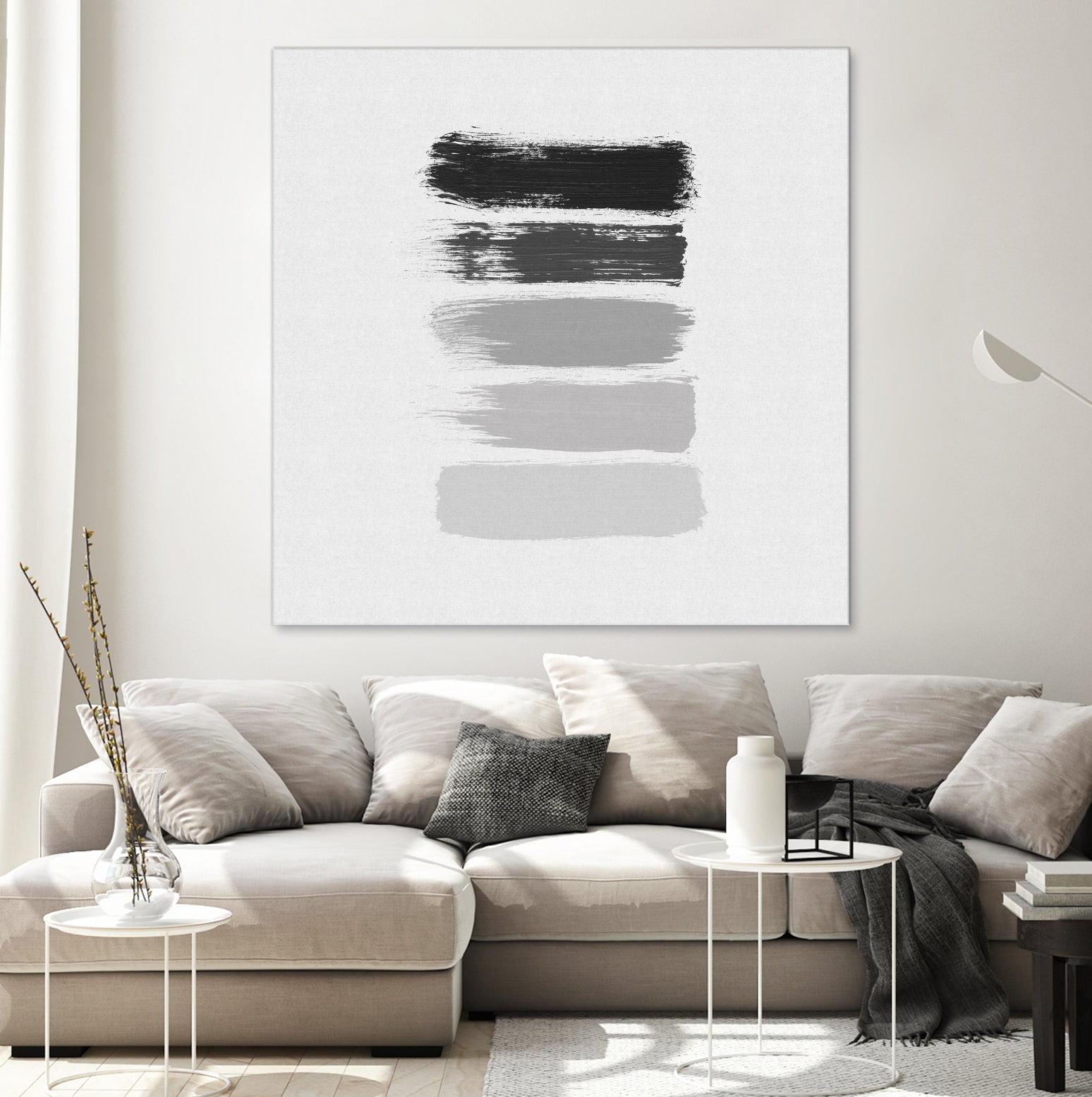 Black & White Stripes by Dana Shek on GIANT ART - white digital painting