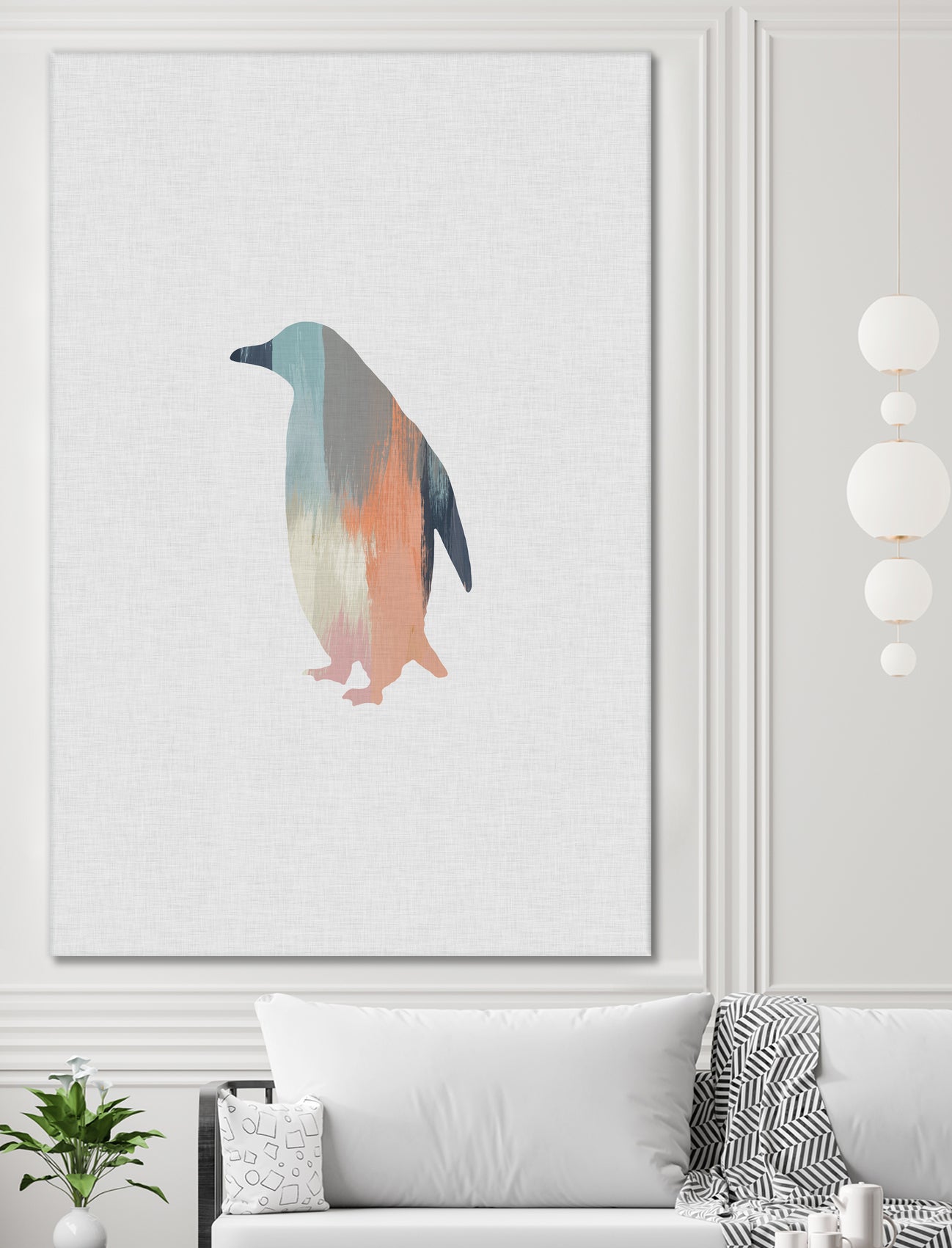 Pastel Penguin by Dana Shek on GIANT ART - white digital painting