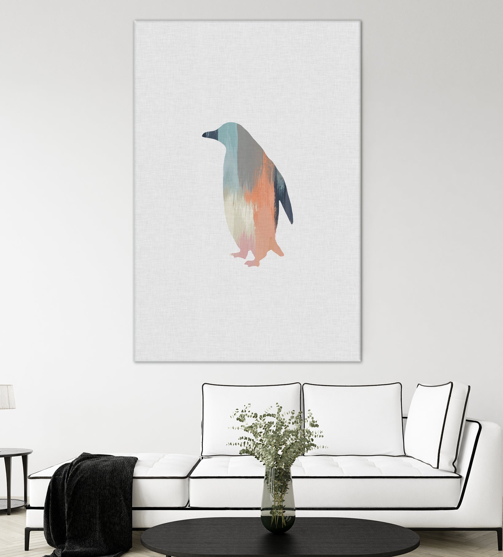 Pastel Penguin by Dana Shek on GIANT ART - white digital painting