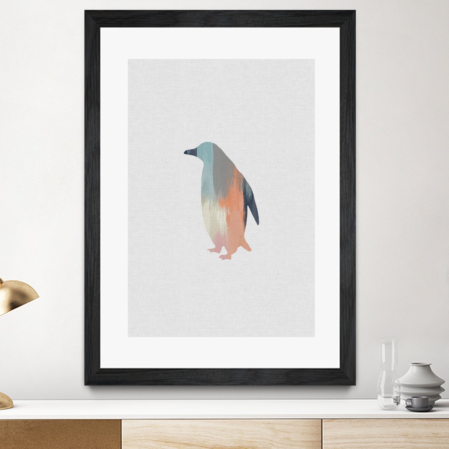 Pastel Penguin by Dana Shek on GIANT ART - white digital painting