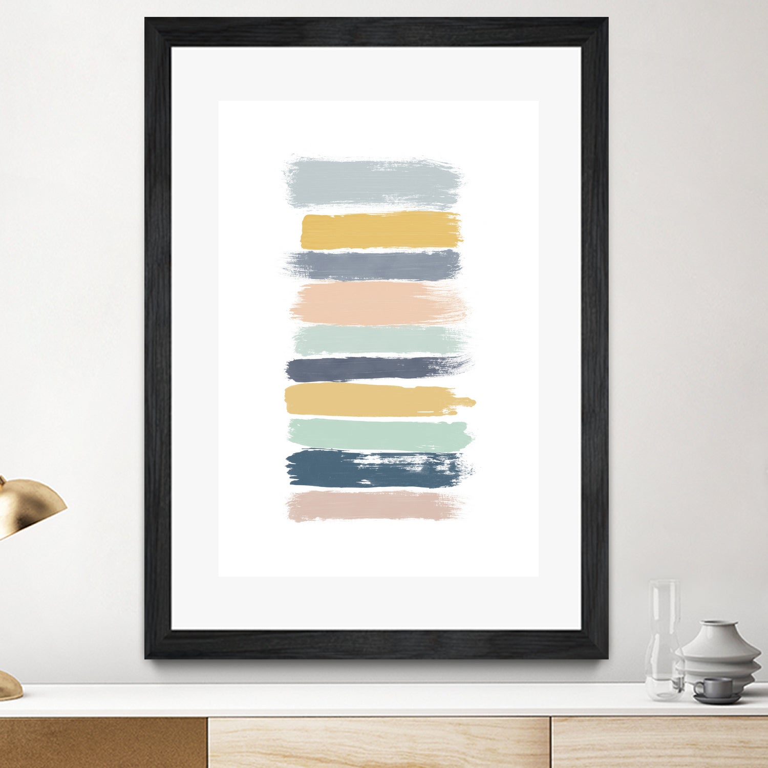 Pastel Stripes by Dana Shek on GIANT ART - white digital painting