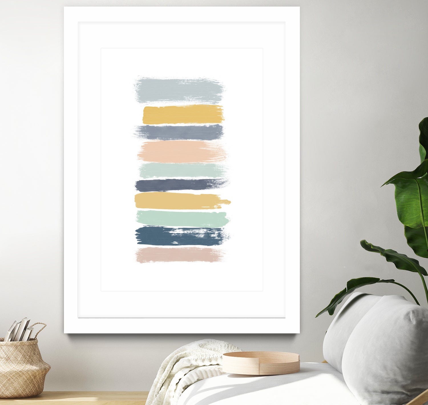 Pastel Stripes by Dana Shek on GIANT ART - white digital painting