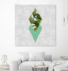 Leaves on marble by M.TERESA HERNANDEZ on GIANT ART - green digital painting