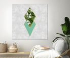 Leaves on marble by M.TERESA HERNANDEZ on GIANT ART - green digital painting