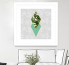 Leaves on marble by M.TERESA HERNANDEZ on GIANT ART - green digital painting