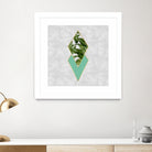 Leaves on marble by M.TERESA HERNANDEZ on GIANT ART - green digital painting