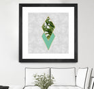 Leaves on marble by M.TERESA HERNANDEZ on GIANT ART - green digital painting