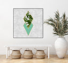 Leaves on marble by M.TERESA HERNANDEZ on GIANT ART - green digital painting