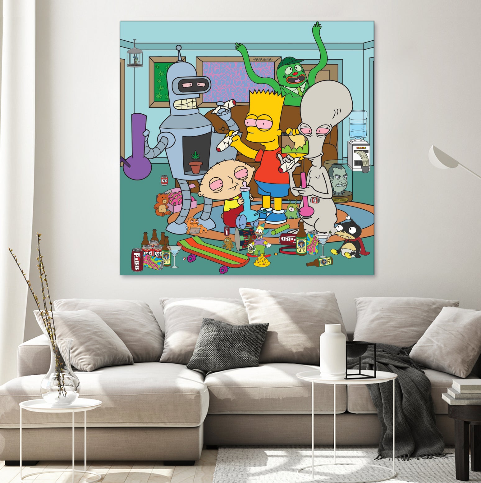 Cartoon Stoners by Proper Ganders on GIANT ART - blue vector illustration