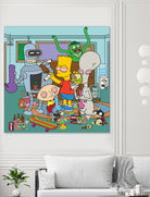 Cartoon Stoners by Proper Ganders on GIANT ART - blue vector illustration