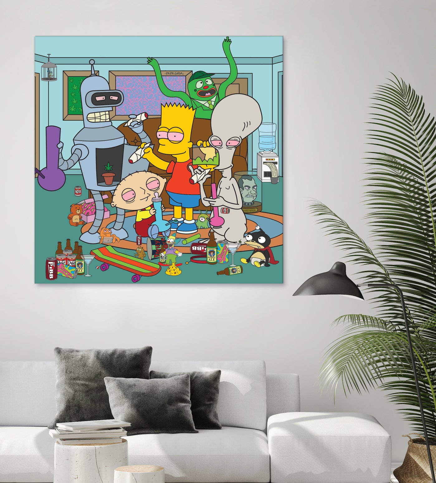 Cartoon Stoners by Proper Ganders on GIANT ART - blue vector illustration