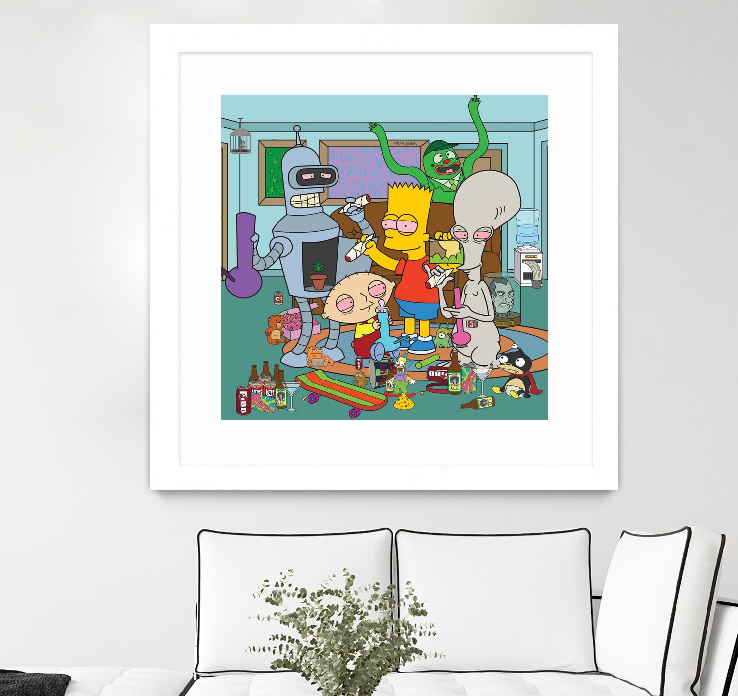 Cartoon Stoners by Proper Ganders on GIANT ART - blue vector illustration