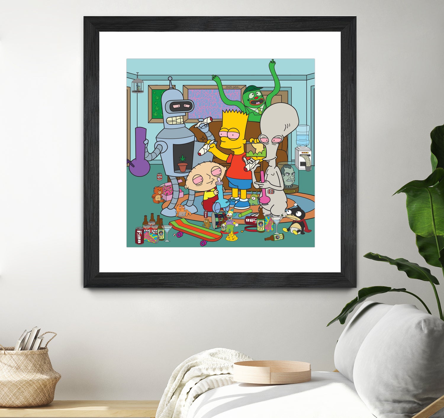 Cartoon Stoners by Proper Ganders on GIANT ART - blue vector illustration