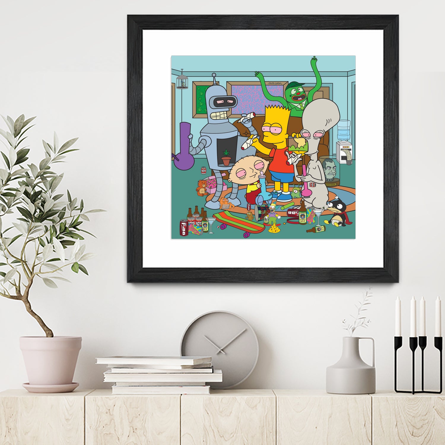 Cartoon Stoners by Proper Ganders on GIANT ART - blue vector illustration