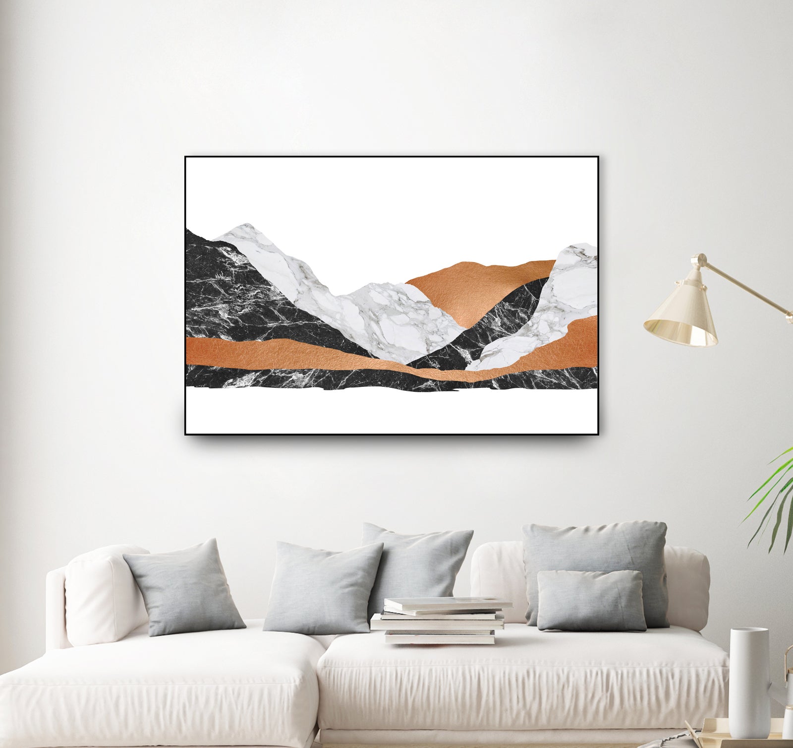 Marble Landscape I by Dana Shek on GIANT ART - white digital painting