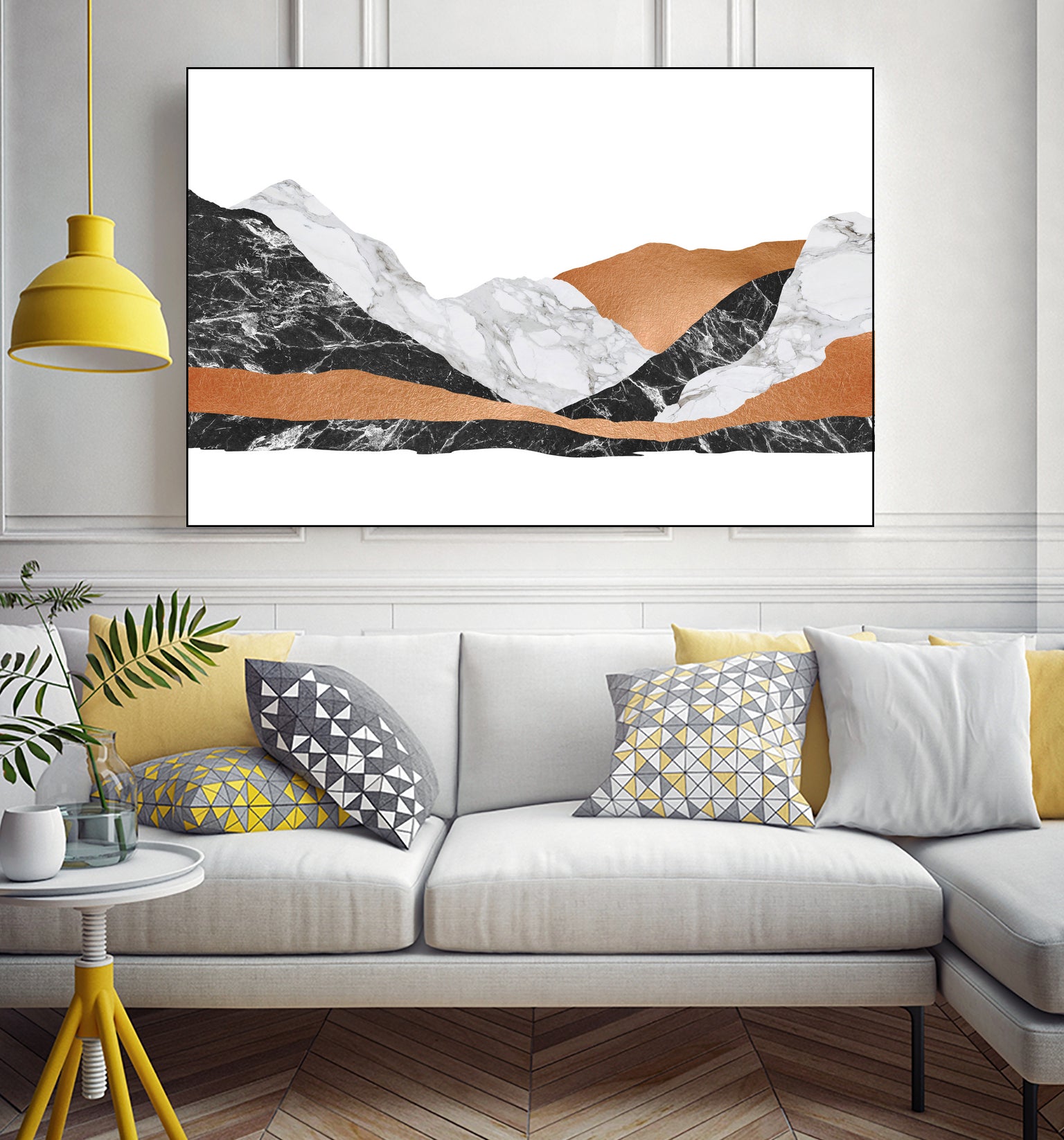 Marble Landscape I by Dana Shek on GIANT ART - white digital painting