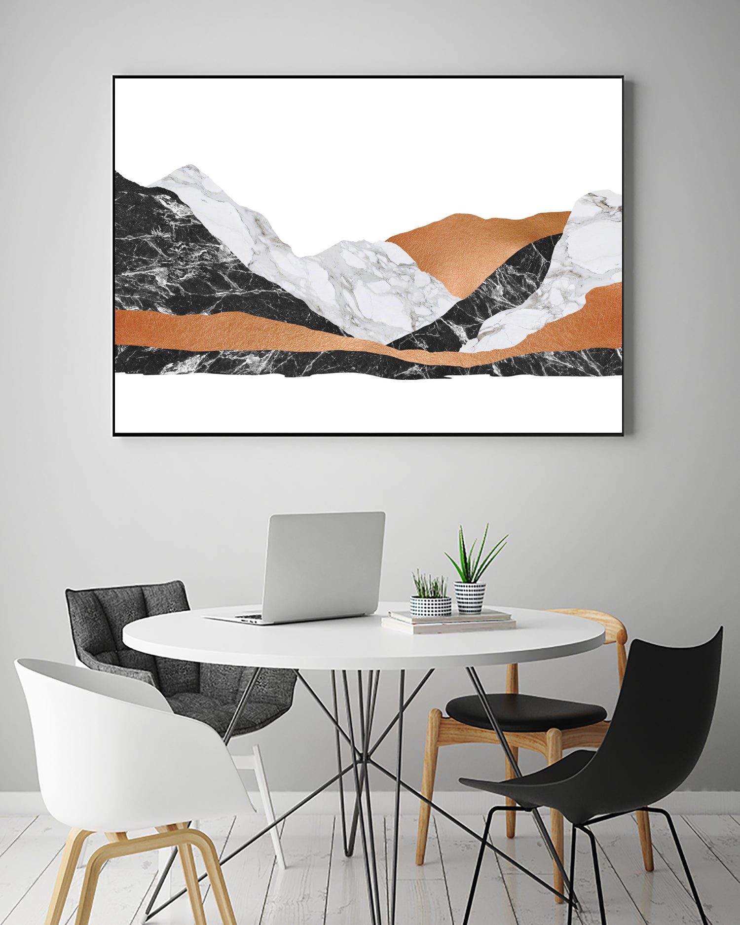 Marble Landscape I by Dana Shek on GIANT ART - white digital painting