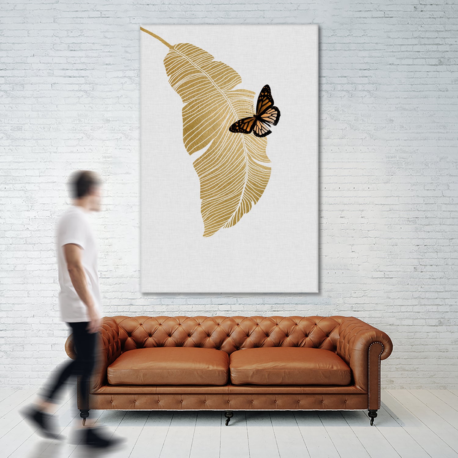 Butterfly & Palm by Dana Shek on GIANT ART - white digital painting