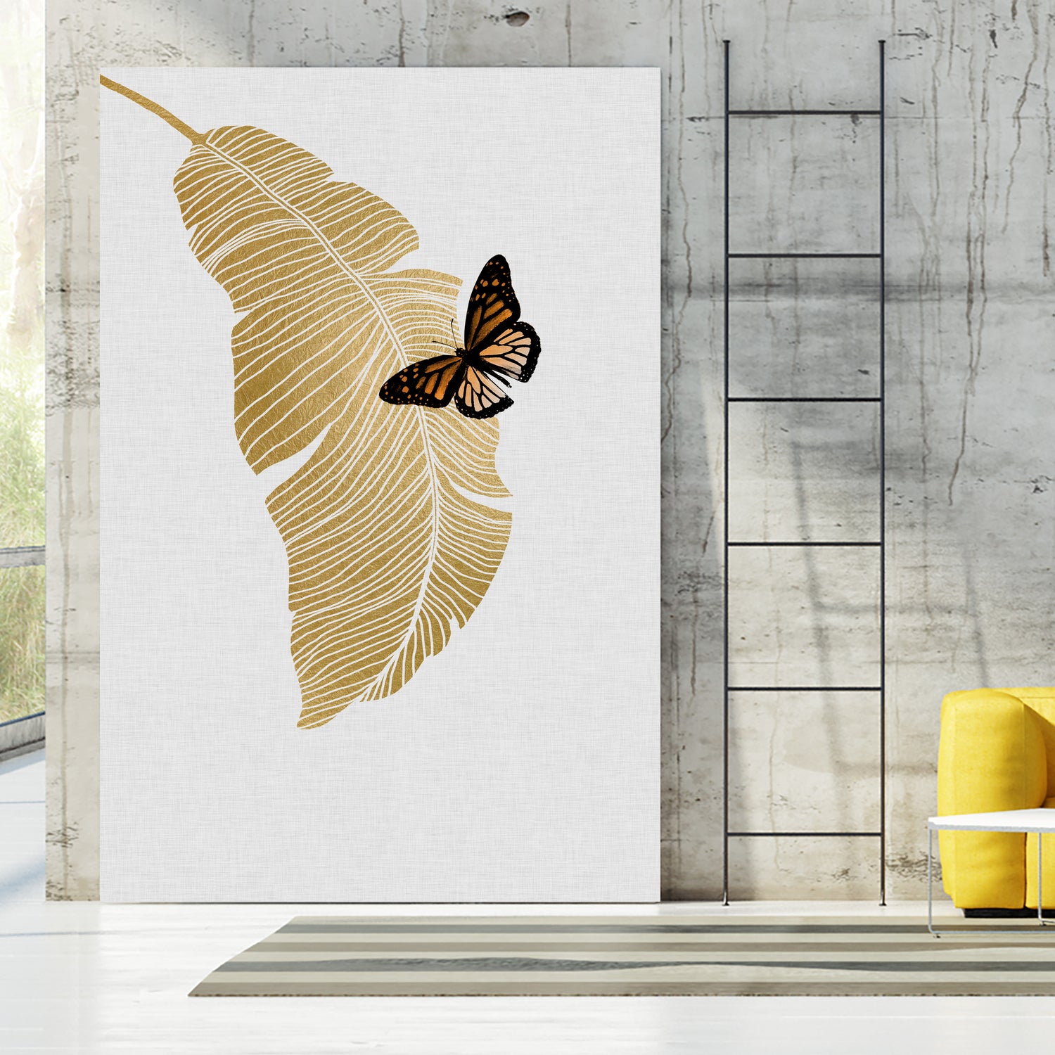 Butterfly & Palm by Dana Shek on GIANT ART - white digital painting