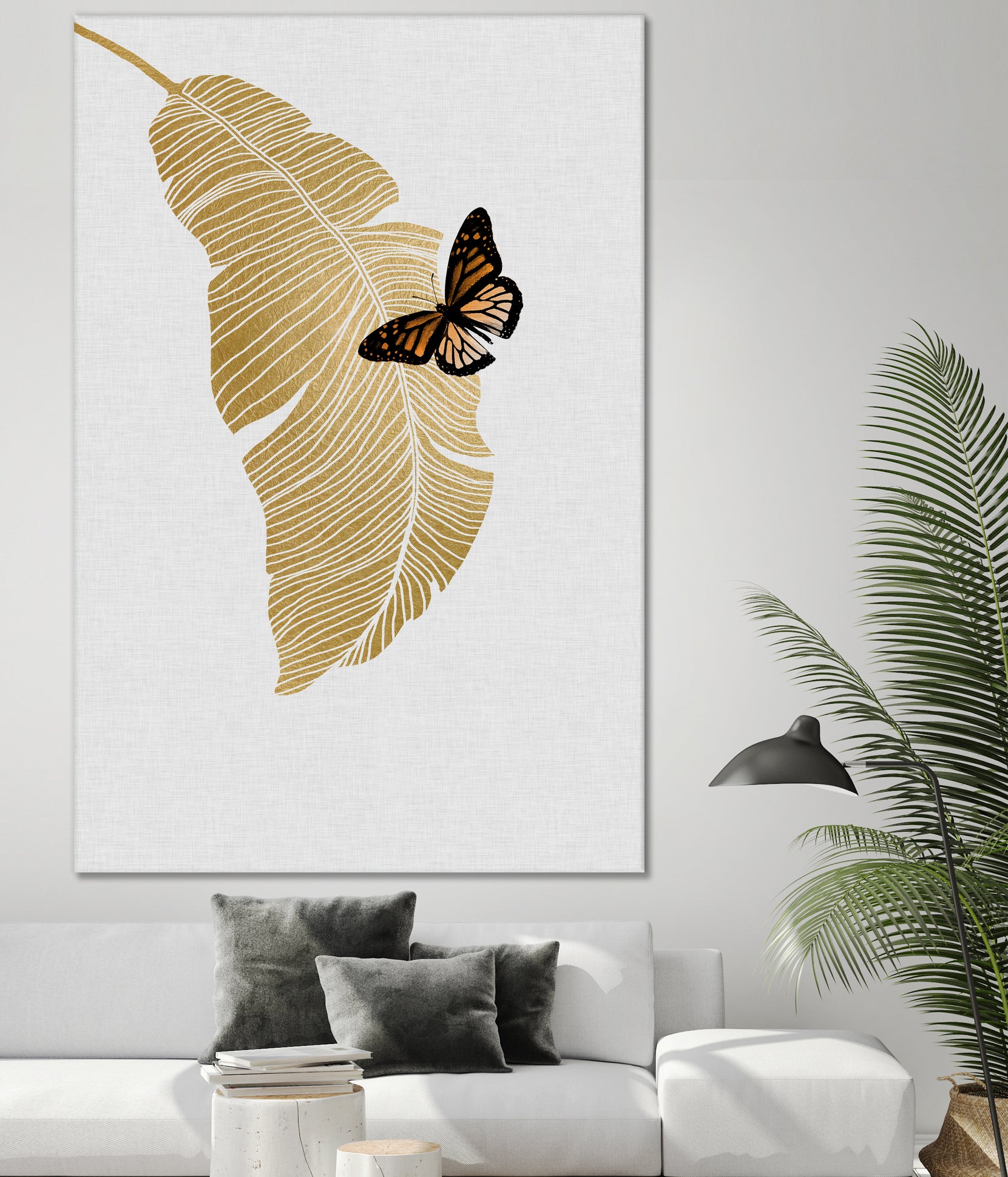 Butterfly & Palm by Dana Shek on GIANT ART - white digital painting