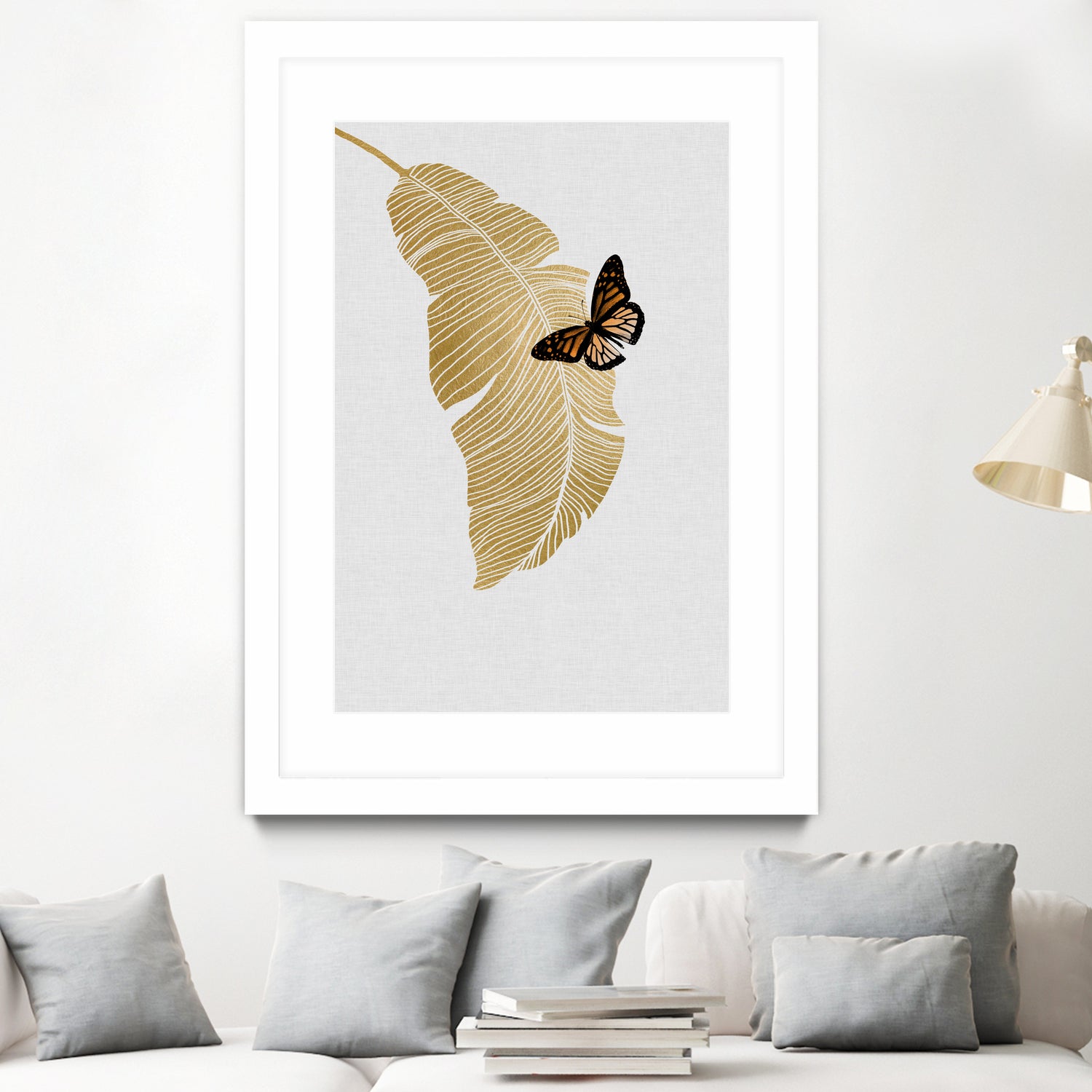 Butterfly & Palm by Dana Shek on GIANT ART - white digital painting