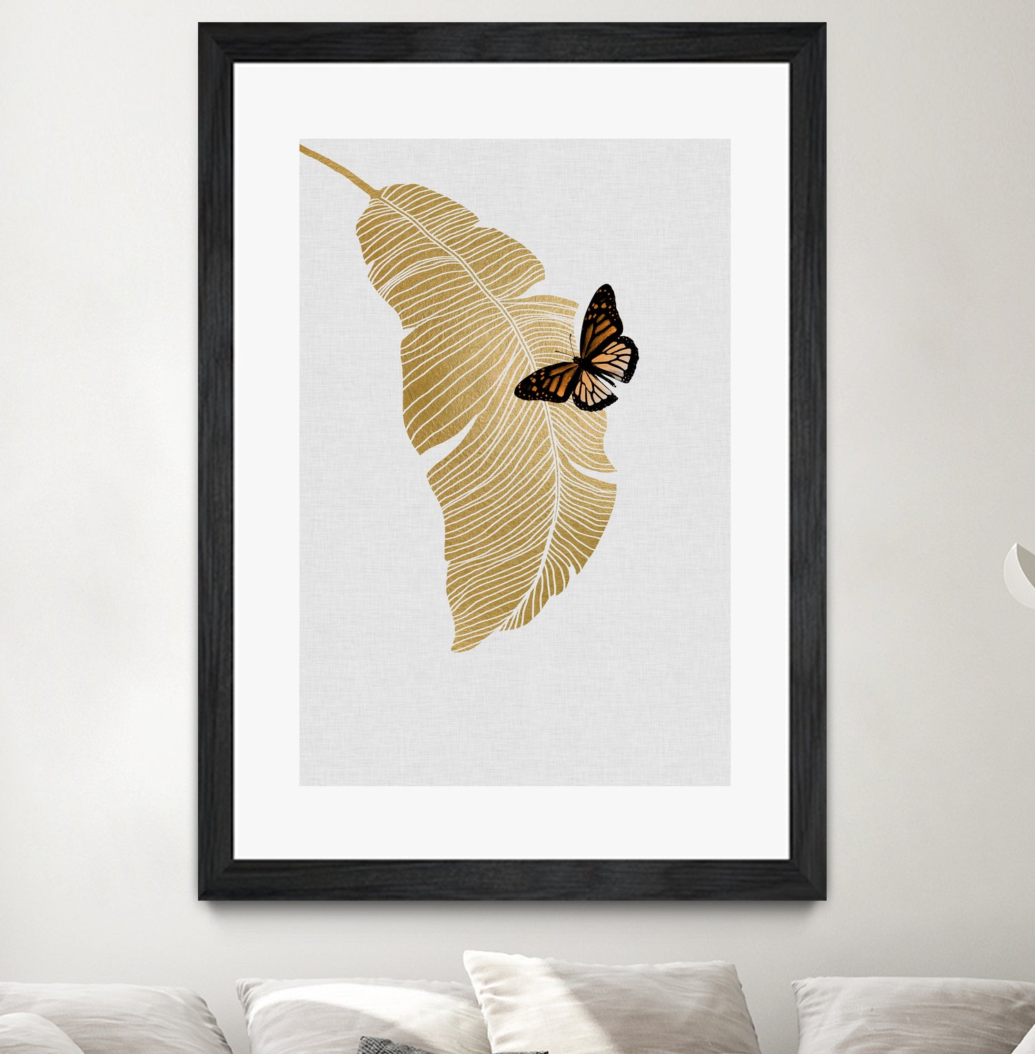 Butterfly & Palm by Dana Shek on GIANT ART - white digital painting