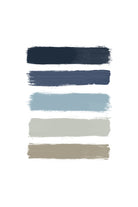 Blue & Taupe Stripes by Dana Shek on GIANT ART - white digital painting