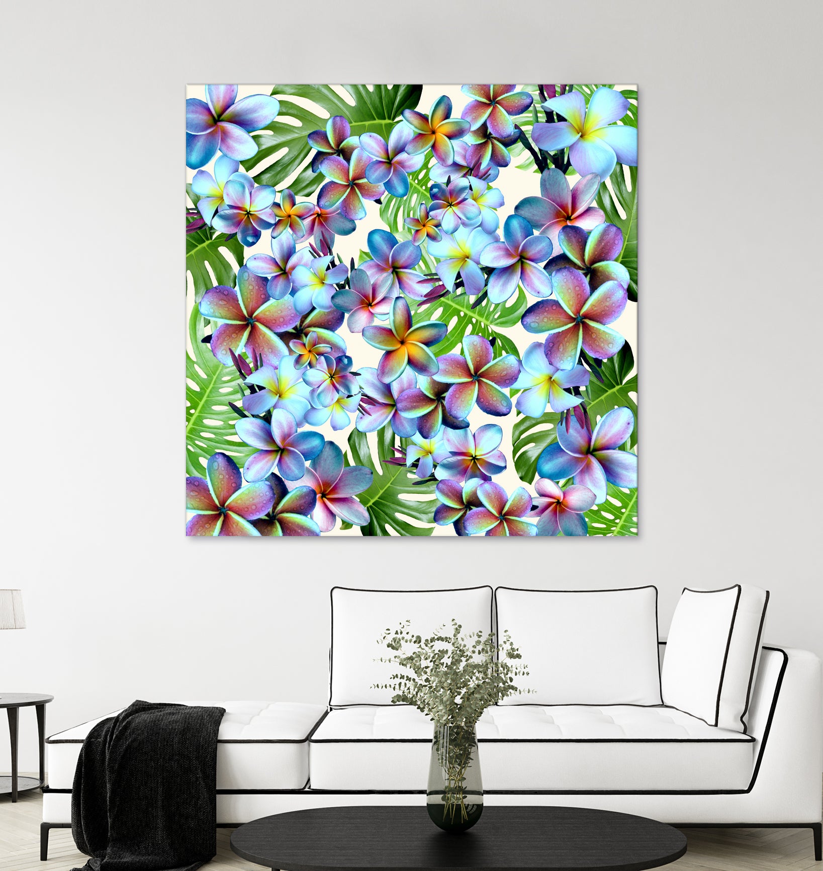 Rainbow Plumeria Pattern by Sondra Kay Neiman on GIANT ART - fuchsia photo manipulation