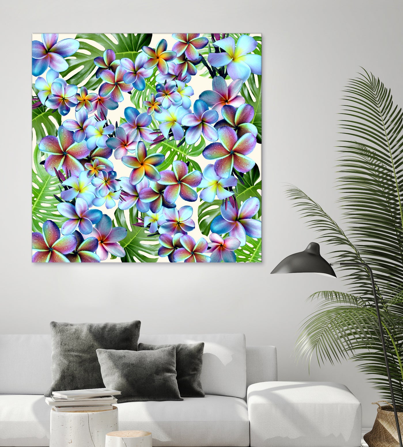 Rainbow Plumeria Pattern by Sondra Kay Neiman on GIANT ART - fuchsia photo manipulation