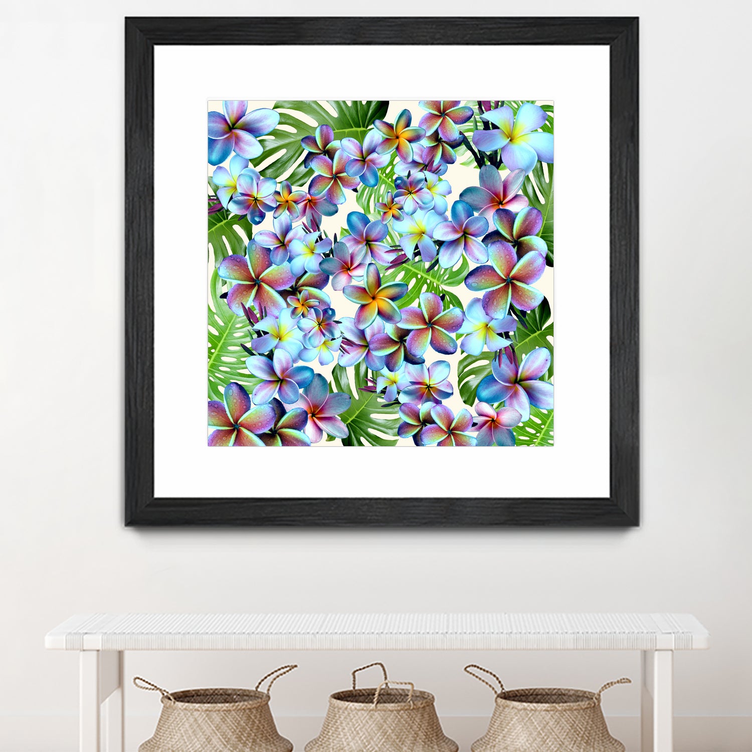 Rainbow Plumeria Pattern by Sondra Kay Neiman on GIANT ART - fuchsia photo manipulation