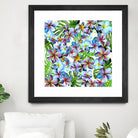 Rainbow Plumeria Pattern by Sondra Kay Neiman on GIANT ART - fuchsia photo manipulation