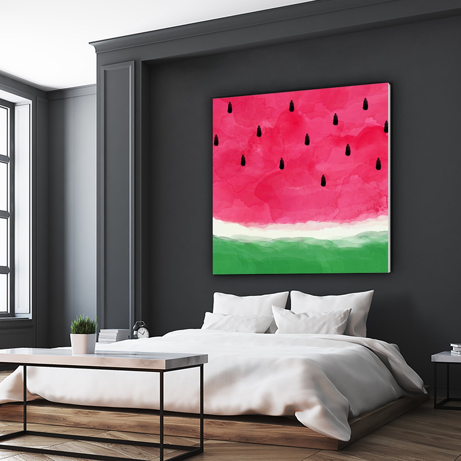 Watermelon Abstract by Dana Shek on GIANT ART - white digital painting