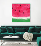 Watermelon Abstract by Dana Shek on GIANT ART - white digital painting