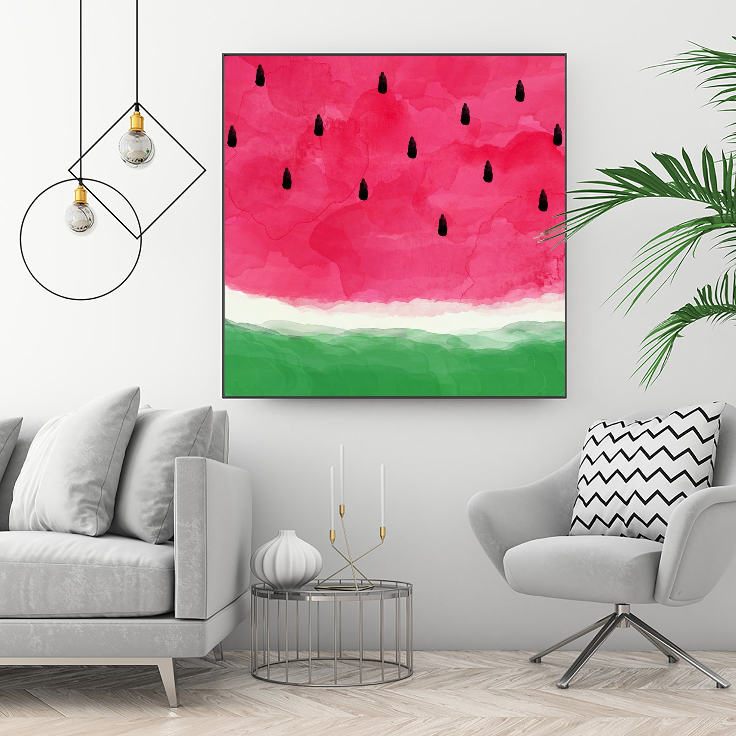 Watermelon Abstract by Dana Shek on GIANT ART - white digital painting