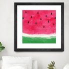 Watermelon Abstract by Dana Shek on GIANT ART - white digital painting