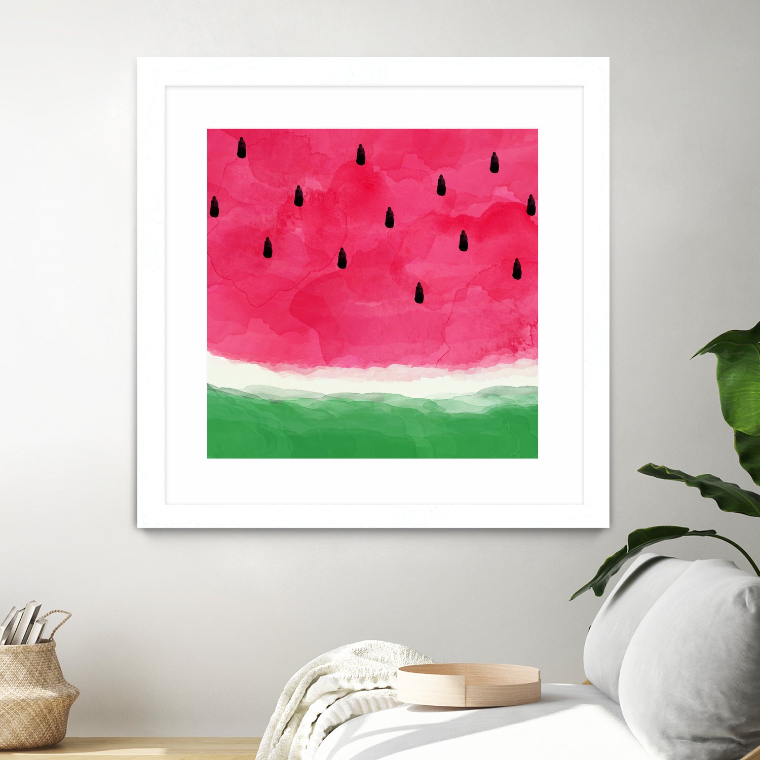 Watermelon Abstract by Dana Shek on GIANT ART - white digital painting