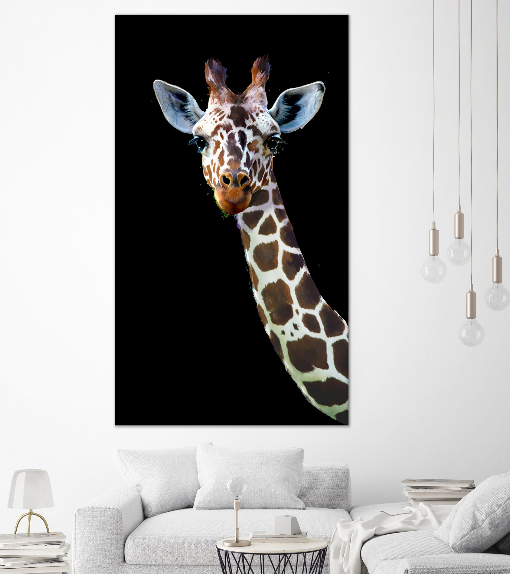 giraffe by Laura Graves on GIANT ART - white digital painting