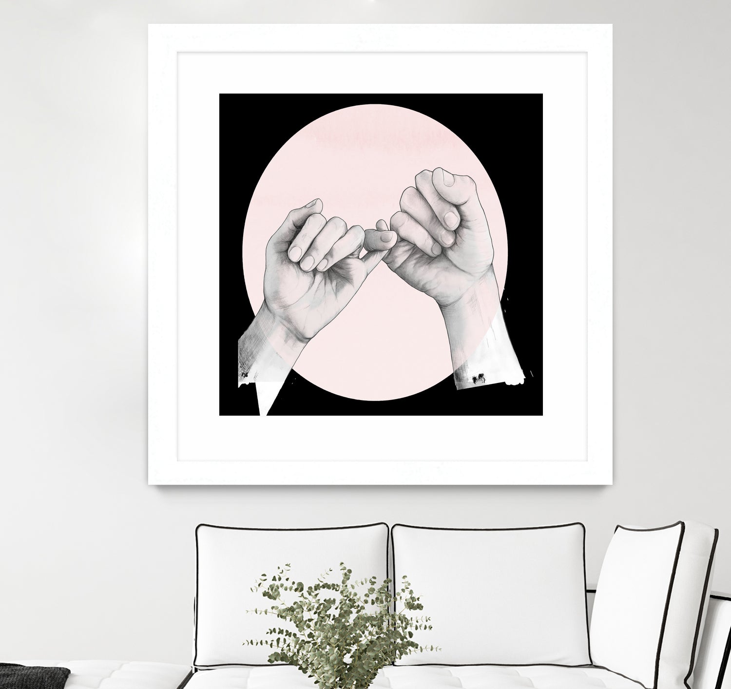 Hand Study // Pinky Swear by Laura Graves on GIANT ART - white digital drawing