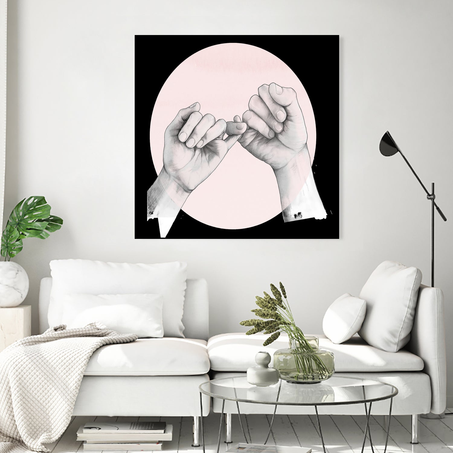 Hand Study // Pinky Swear by Laura Graves on GIANT ART - white digital drawing